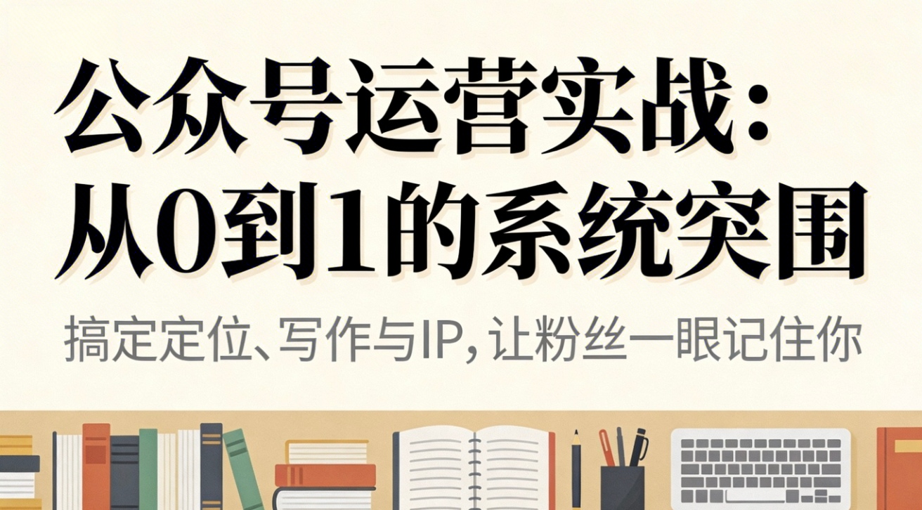 公众号运营实战：从0到1的系统突围-hl998