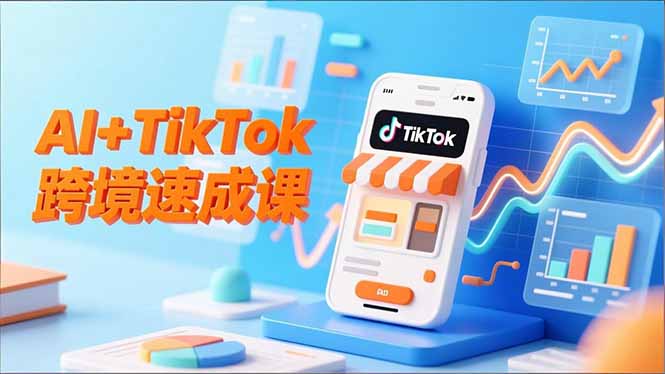AI+TikTok跨境速成课，智能翻译、店铺定位、流程拆解，7天高效上线运营-hl998