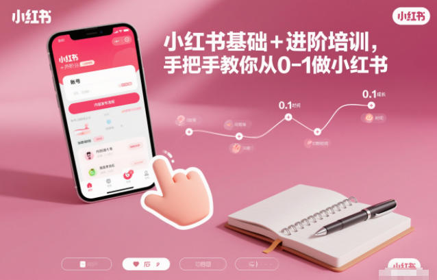 小红书基础+进阶培训，手把手教你从0-1做小红书-hl998