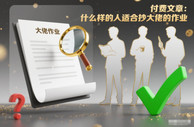 付费文章：什么样的人适合抄大佬的作业？-hl998