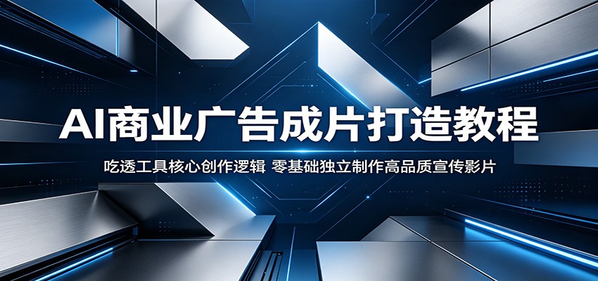 AI商业广告成片打造教程：吃透工具核心创作逻辑，零基础独立制作高品质宣传影片-hl998