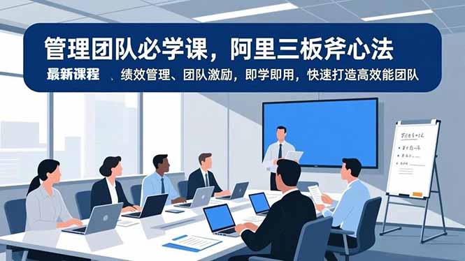 管理团队必学课，阿里三板斧心法、绩效管理、团队激励，即学即用，快速打造高效能团队-hl998