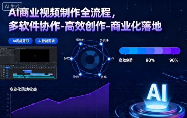 AI商业视频制作全流程2期，多软件协作-高效创作-商业化落地(更新)-hl998