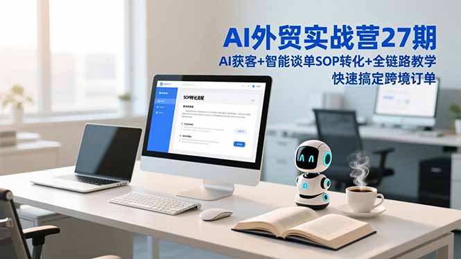 AI外贸实战营27期，AI获客+智能谈单+SOP转化+全链路教学，快速搞定跨境订单-hl998