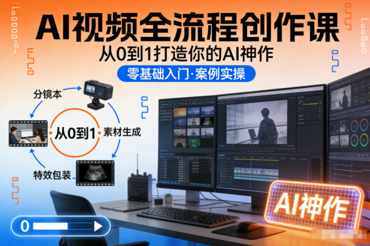 AI视频全流程创作课，从0到1打造你的AI神作-hl998