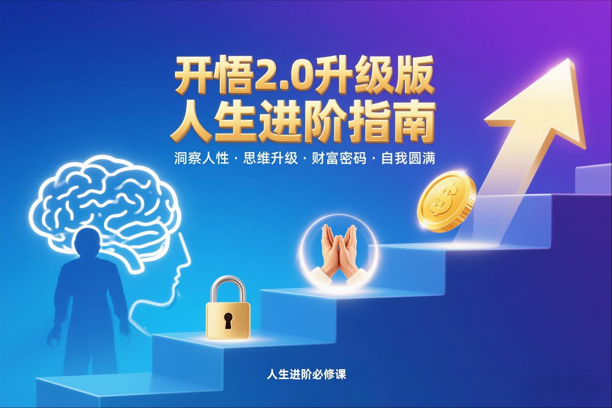 开悟2.0升级版人生进阶指南，洞察人性-思维升级-财富密码-自我圆满-hl998