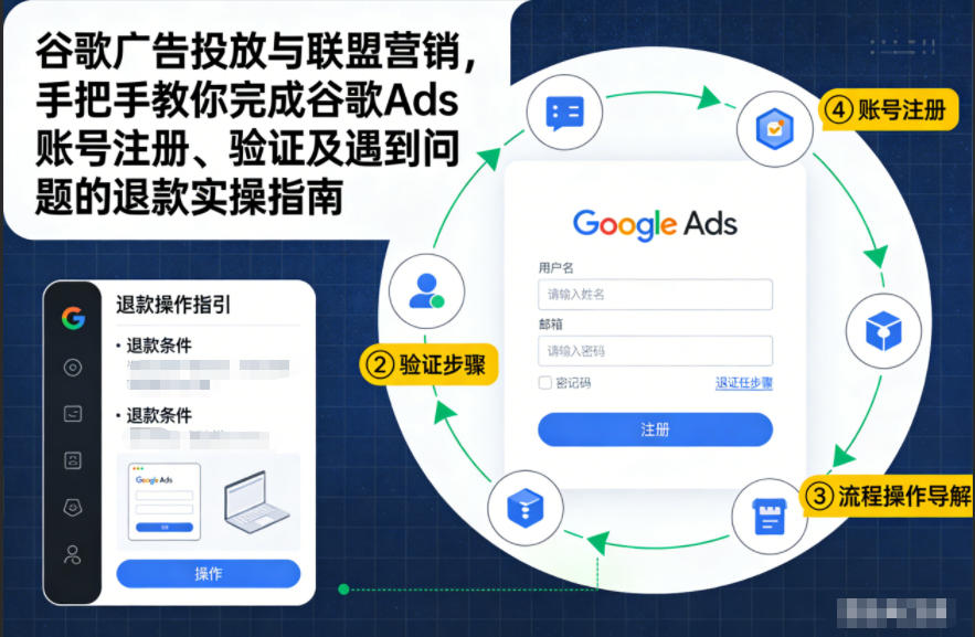 谷歌广告投放与联盟营销，手把手教你完成谷歌Ads账号注册、验证及遇到问题的退款实操指南-hl998