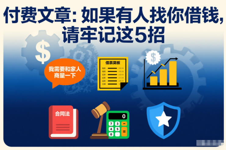 付费文章：如果有人找你借钱，请牢记这5招-hl998
