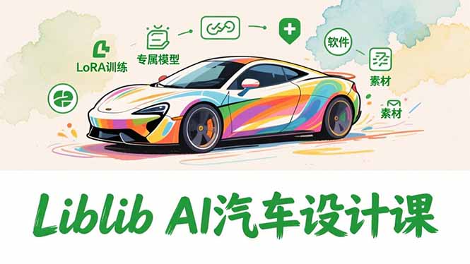 2025Liblib AI汽车设计课，文生图入门、LoRA训练、专属模型，快速上手【实战+解说+软件+素材】-hl998