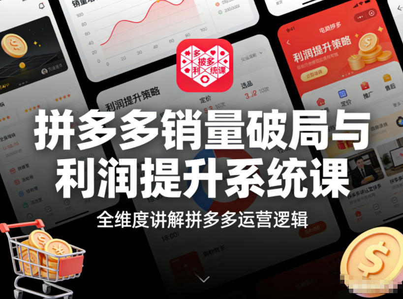 拼多多销量破局与利润提升系统课，全维度讲解拼多多运营逻辑-hl998