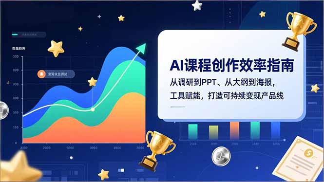 AI课程创作效率指南，从调研到PPT、从大纲到海报，工具赋能，打造可持续变现产品线-hl998