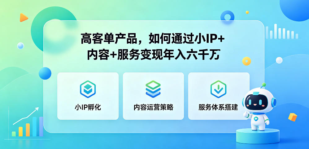 高客单产品，如何通过小IP+内容+服务变现年入六干W-hl998