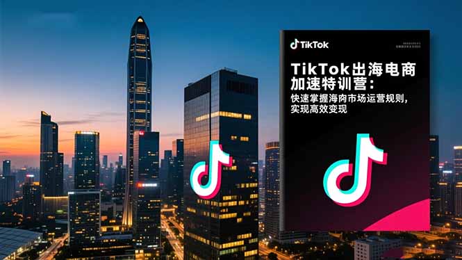 TikTok出海电商加速特训营：快速掌握海外市场运营规则，实现高效变现-hl998