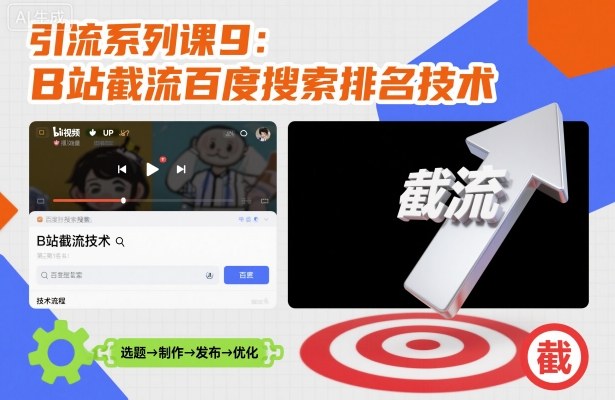 引流系列课9：B站截流百度搜索排名技术-hl998