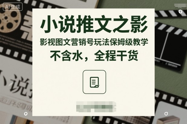 小说推文之影视图文营销号玩法保姆级教学，不含水，全程干货-hl998