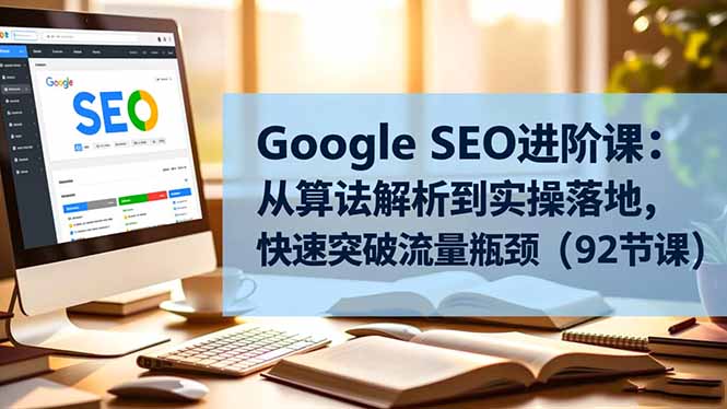 Google SEO进阶课：从算法解析到实操落地，快速突破流量瓶颈(92节课-hl998