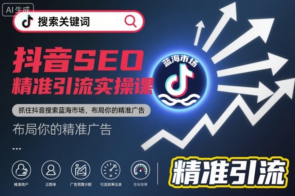 抖音SEO精准引流实操课，抓住抖音搜索蓝海市场，布局你的精准广告-hl998