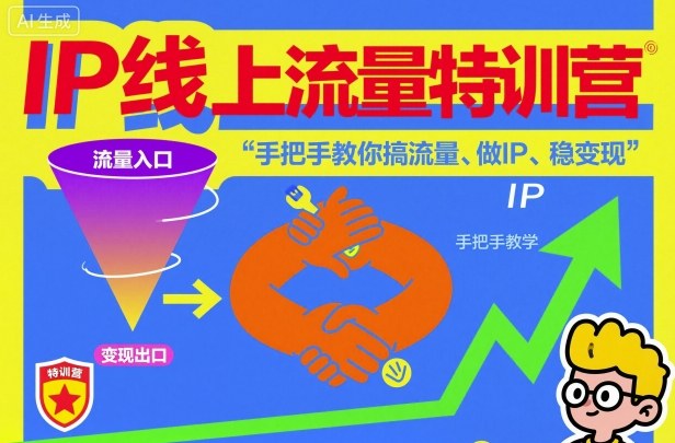 IP线上流量特训营，手把手教你搞流量、做IP、稳变现-hl998