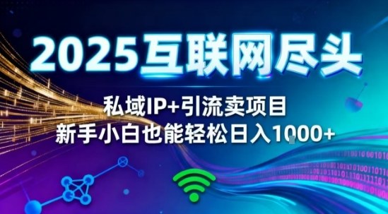 2025网创尽头王炸项目！私域IP+精准引流，新手小白在家躺賺日入1k，零经验也能上手【揭秘】-hl998