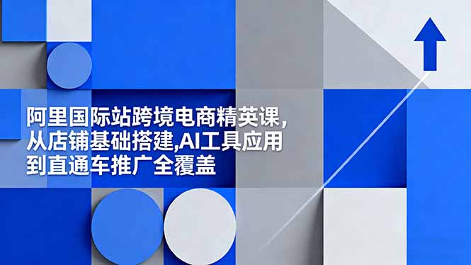 阿里国际站跨境电商精英课，从店铺基础搭建,AI工具应用到直通车推广全覆盖-hl998