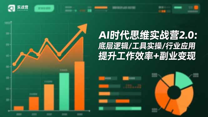 AI时代思维实战营2.0：底层逻辑/工具实操/行业应用 提升工作效率+副业变现-hl998