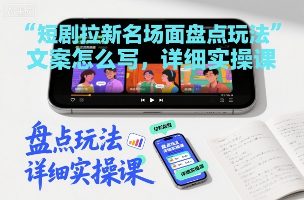 短剧拉新名场面盘点玩法文案怎么写，详细实操课-hl998