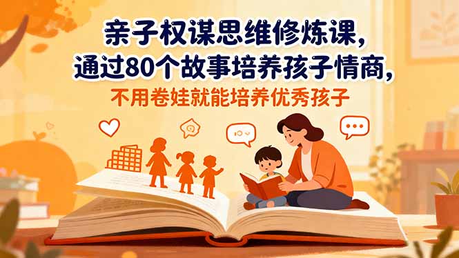 亲子权谋思维修炼课，通过80个故事培养孩子情商,不用卷娃就能培养优秀孩子-hl998