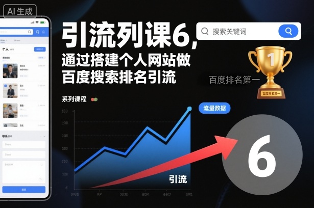 引流系列课6，通过搭建个人网站做百度搜索排名引流-hl998