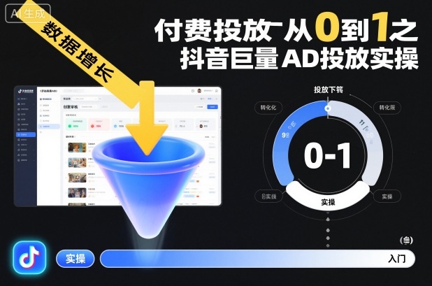 ​​‌‬‌‍⁤⁣​​⁤⁢​⁤​‍‬‬​⁤⁣‍‬⁤​⁡​⁣⁡‌‍​⁤⁣‍⁣​‌⁢⁢⁡‍⁣⁡​付费投放从0到1之抖音巨量AD投放实操-hl998