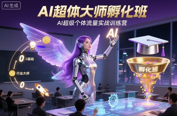 AI超体大师孵化班，AI超级个体流量实战训练营-hl998
