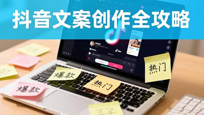 抖音文案创作全攻略：爆款标题九大绝招,100个模版直接套用,月入过万不是梦-hl998