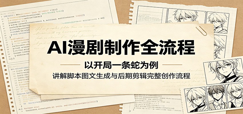AI漫剧制作全流程：以开局一条蛇为例，讲解脚本图文生成与后期剪辑完整创作流程-hl998