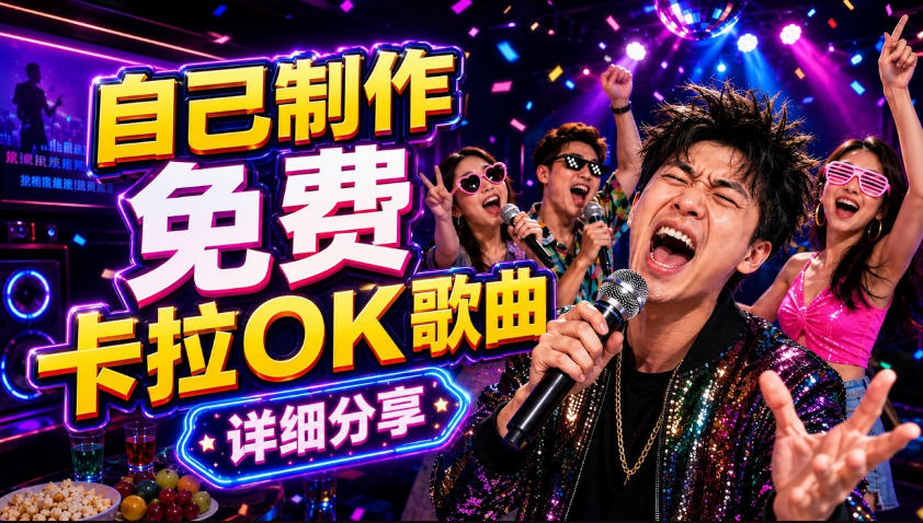 零基础AI制作免费卡拉OK视频教程，从歌曲生成、音轨分离到字幕制作、视频导出，手把手教学-hl998