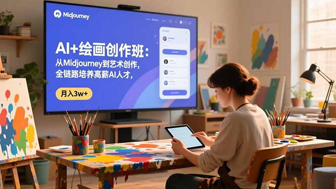 AI+绘画创作班：从Midjourney到艺术创作，全链路培养高薪AI人才，月入3w+-hl998