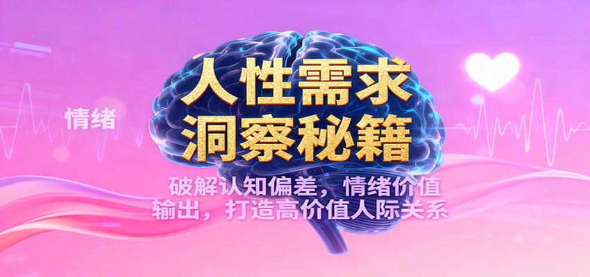 人性需求洞察秘籍，破解认知偏差，情绪价值输出，打造高价值人际关系-hl998