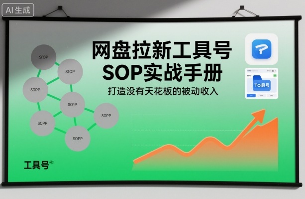 网盘拉新工具号SOP实战手册，打造没有天花板的被动收入-hl998