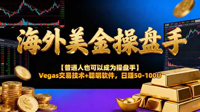 海外美金操盘手技术【普通人也可以成为操盘手】Vegas交易技术+聪明软件，日赚50-100U-hl998