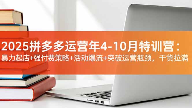 2025拼多多运营年4-10月特训营：暴力起店+强付费策略+活动爆流+突破运营瓶颈，干货拉满-hl998