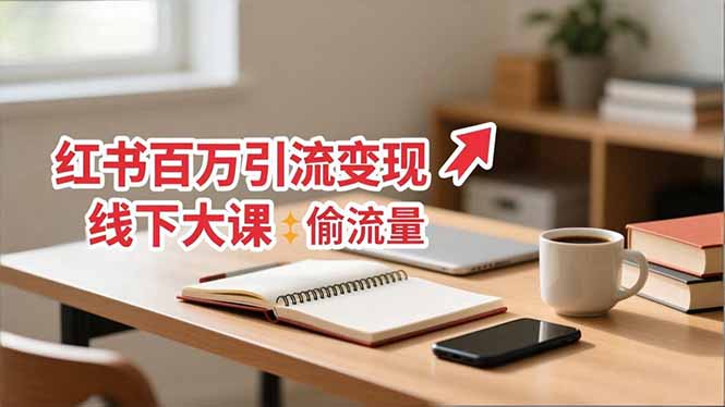 小红书百万引流变现-11月线下大课：分享从0到百万引流路径，手把手教偷流量、拿结果-hl998