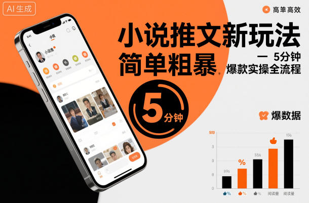 小说推文新玩法，简单粗爆，5分种一个爆款实操全流程-hl998