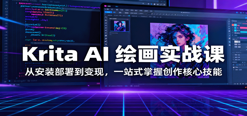 Krita AI 绘画实战课：从安装部署到变现，一站式掌握创作核心技能-hl998