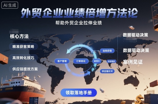 外贸企业业绩倍增方法论，帮助外贸企业拉伸业绩-hl998