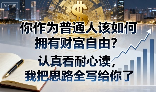 付费文章：你作为普通人该如何拥有财富自由？认真看耐心读，我把思路全写给你了-hl998
