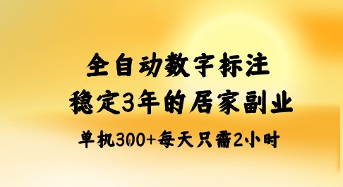 全自动数字标注，稳定3年的蓝海项目，居家也能矩阵开干的副业，单机日入3张+【揭秘】-hl998