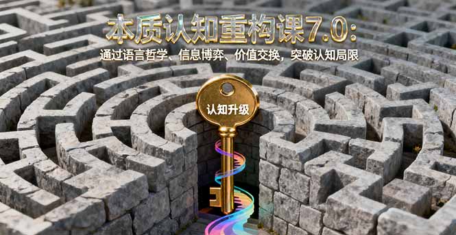 本质认知重构课7.0：通过语言哲学、信息博弈、价值交换，突破认知局限-hl998