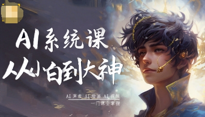 AI系统课程，从小白到大神系统学AI，AI声音-AI绘画-AI视频一门课全掌握-hl998