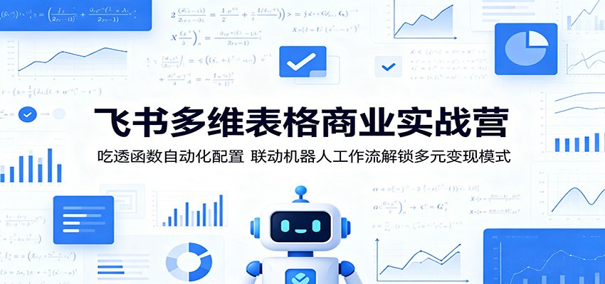 飞书多维表格商业实战营：吃透函数自动化配置，联动机器人工作流解锁多元变现模式-hl998