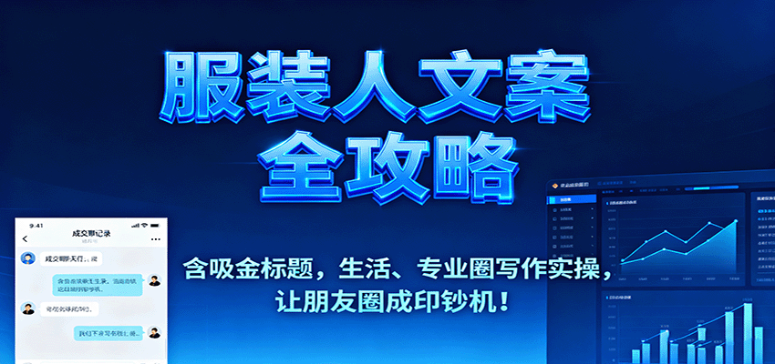 服装人文案全攻略，含吸金标题，生活、专业圈写作实操，让朋友圈成印钞机！-hl998