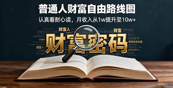 某付费文：普通人财富自由路线图，认真看耐心读，月收入从1w提升至10w+-hl998