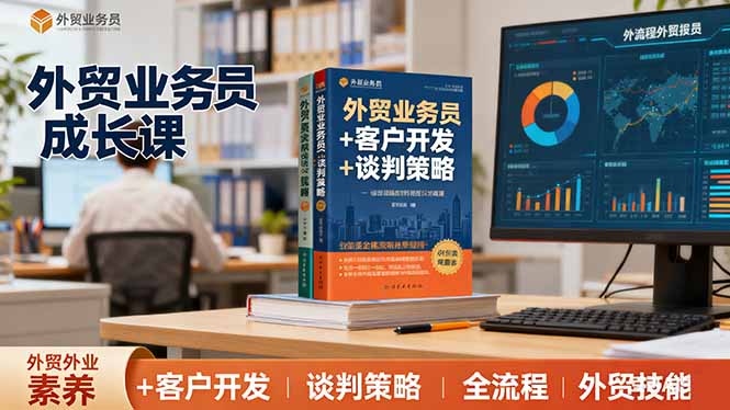 外贸业务员成长课：职业素养+客户开发+谈判策略、掌握全流程外贸技能-hl998
